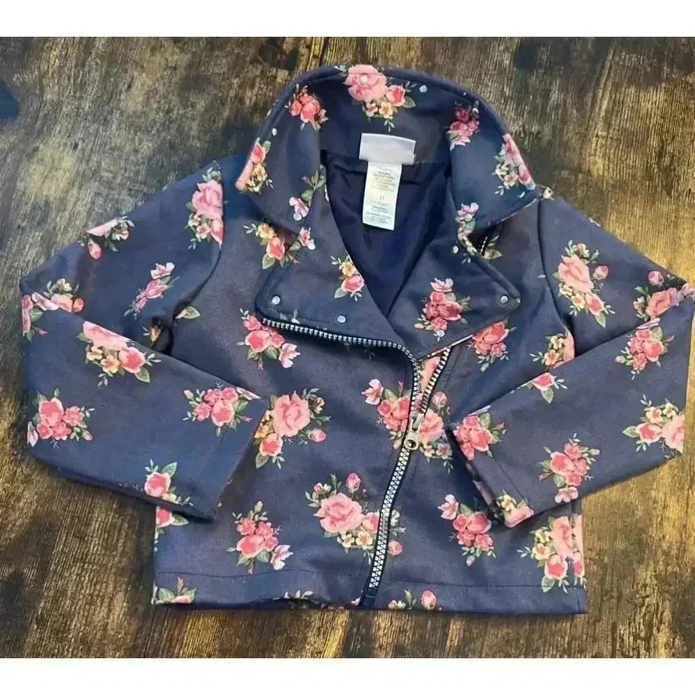 Little Lass | toddler girl moto-style jacket. Size: 3T.